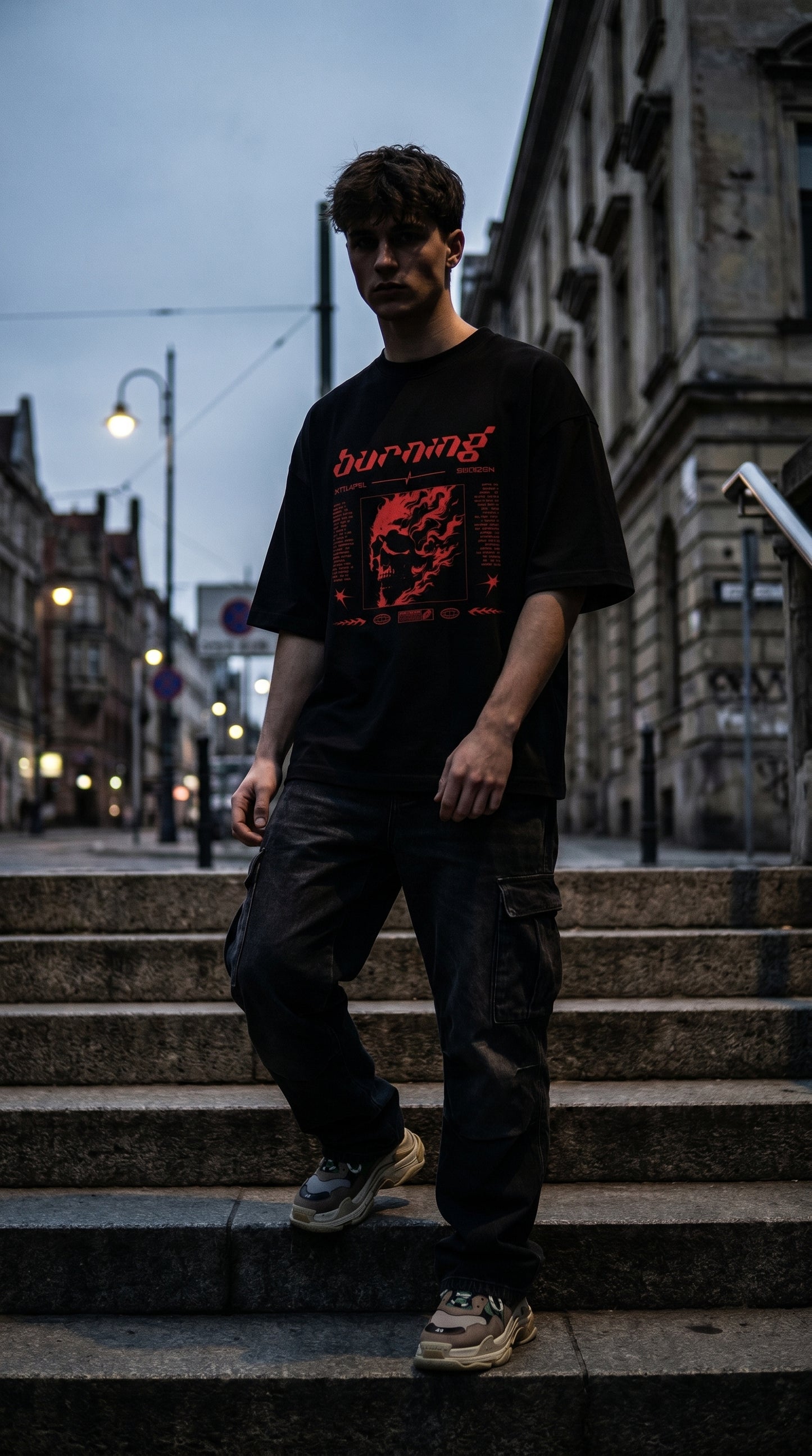 Burning Ghost Oversized T shirt