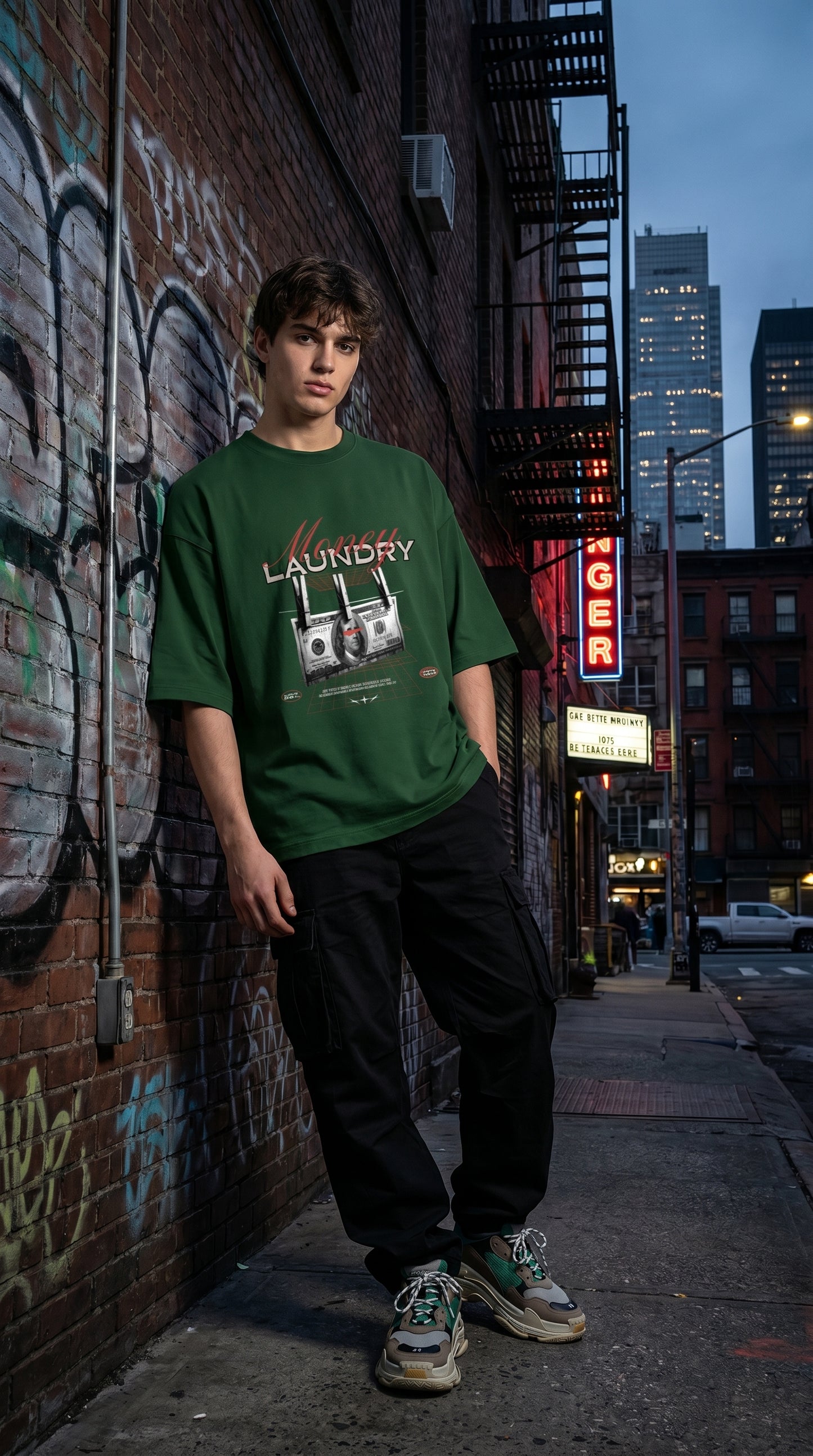 Money Laundry Oversized Tee