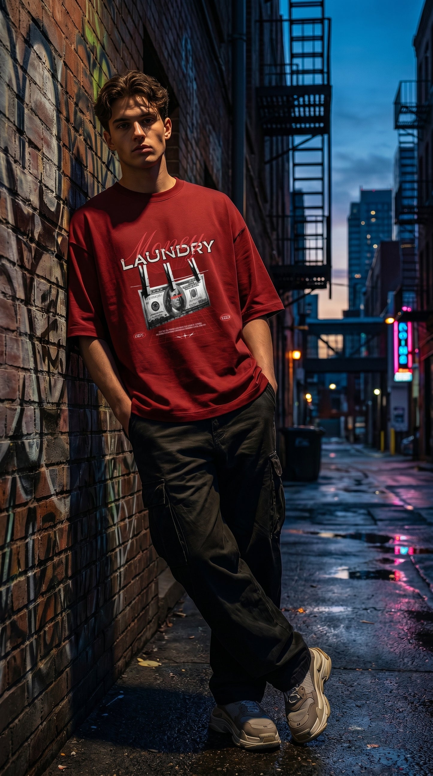Money Laundry Oversized Tee