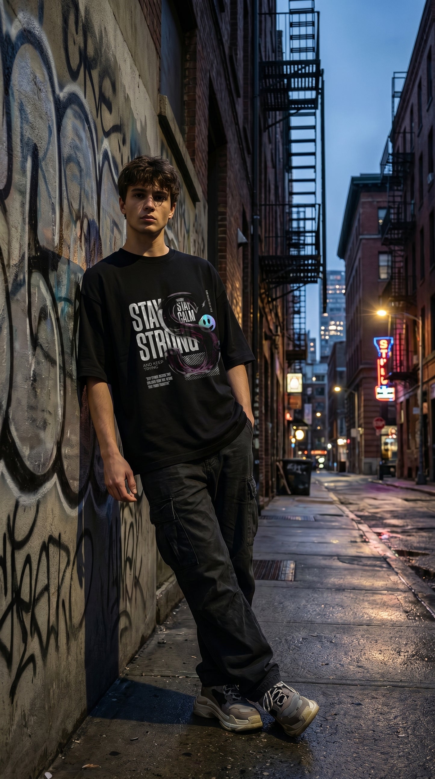 Stay Strong Oversized Tee